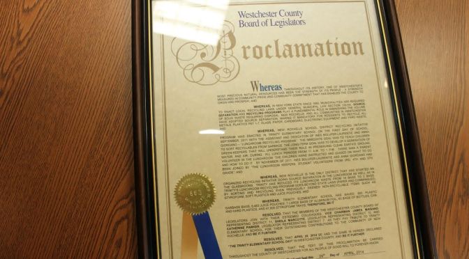 New Rochelle’s Trinity School Awarded Westchester County Proclamation